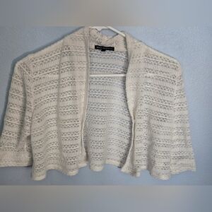 Sequins Hearts Girls White Knit Open Cardigan XL